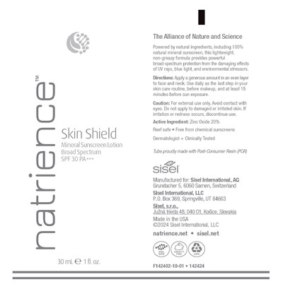 Tube Directions (Sisel Sunscreen Tube)